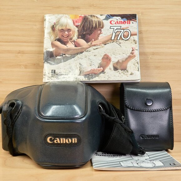 Canon T70 35mm SLR Film Camera w/ 50mm f1.8 Lens & Canon 277T Flash / Tested - Picture 2 of 13